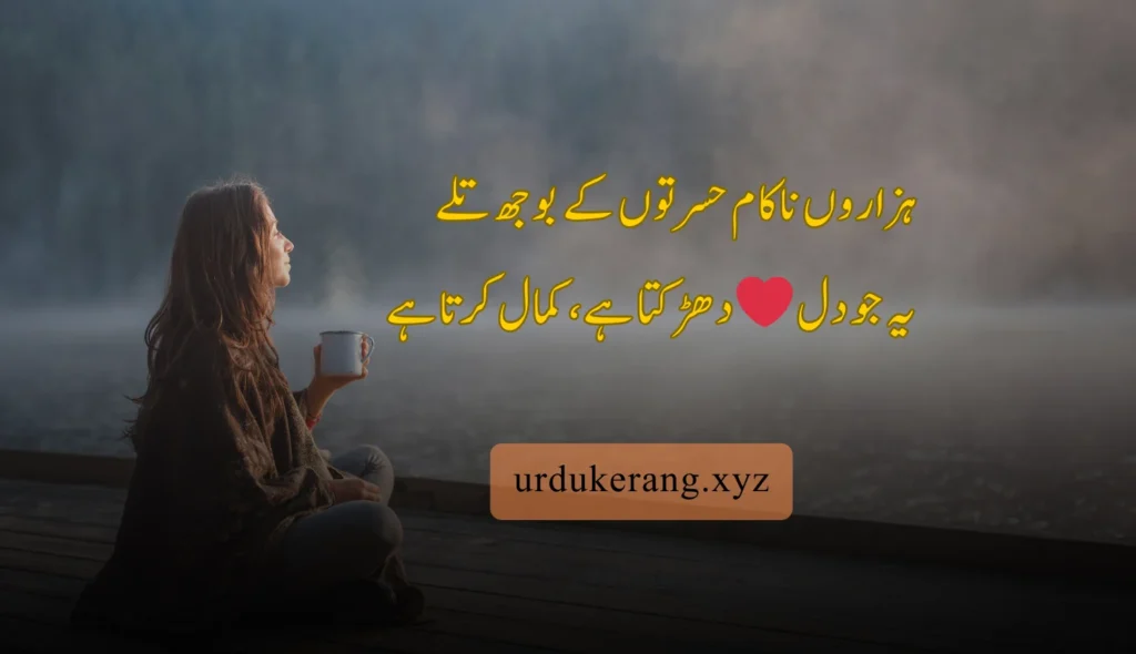 sad poetry in urdu 2 lines deep

